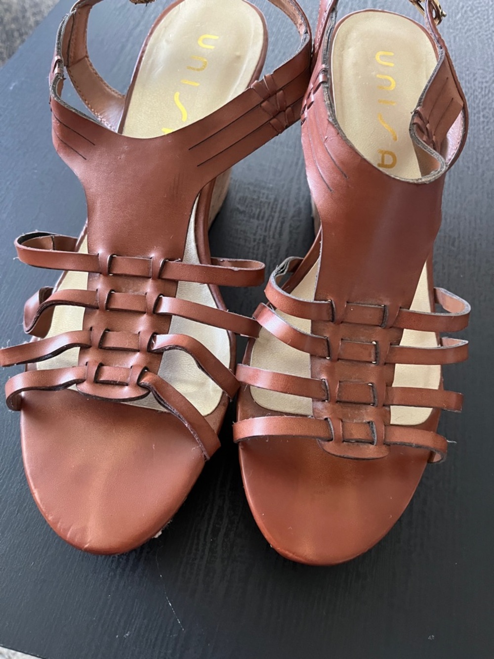 Unisa Women’s Tan Brown Strappy Leather Sandals
